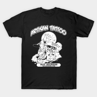 Ray Bigness - Artisan Tattoo - Black & White T-Shirt